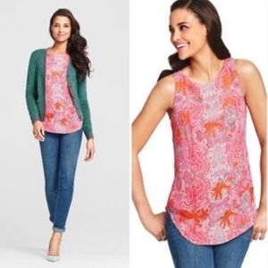 CAbi Jubilee Pink Printed Tank Top #127 XS‎